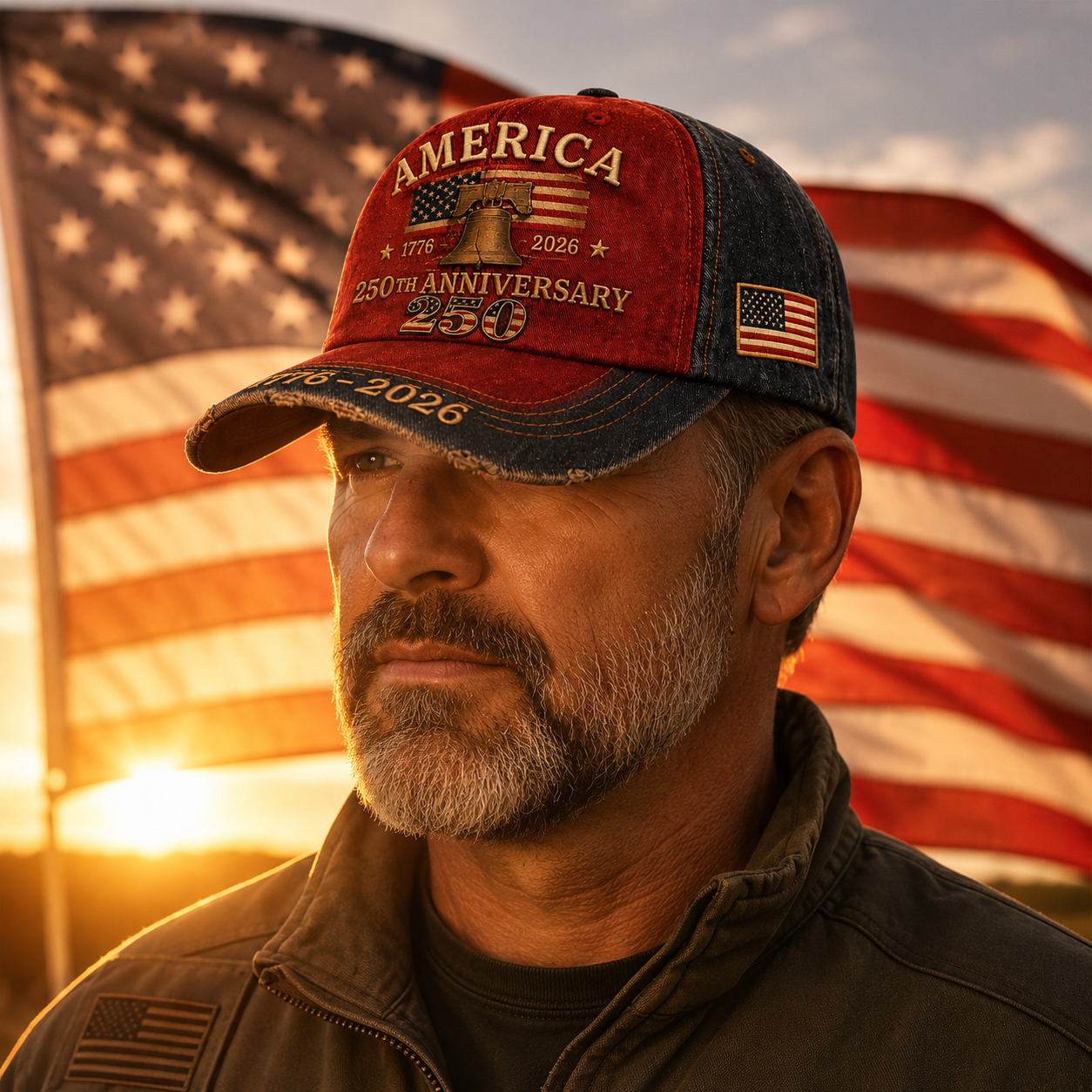 Official 1776–2026 Tribute Design Embroidered Cap 🇺🇸