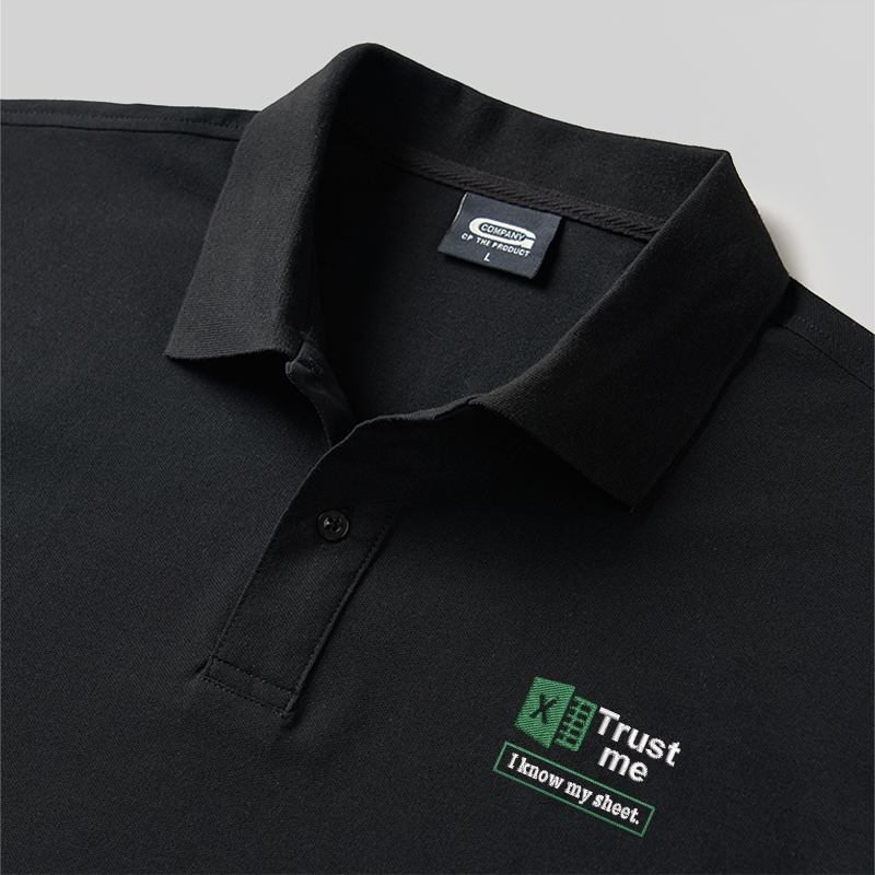 Trust Me Geek Besticktes Polo-Shirt