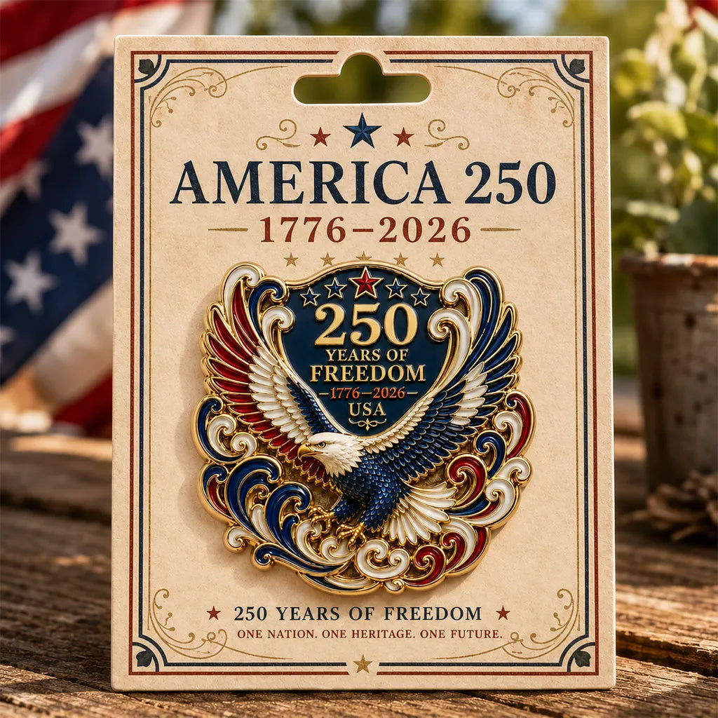 America 250 Adlerbrosche – 1776–2026 Patriotische Gedenkanstecknadel