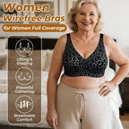 🏆LAST DAY SALE 49% OFF 🔥Super Firming Retro Leopard Print Bra | Women Wirefree Bras 👍No More Sagging Breasts