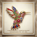 Broche commémorative colibri American Bloom