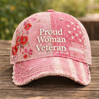 Women's Veteran Art Printed Casual Hat