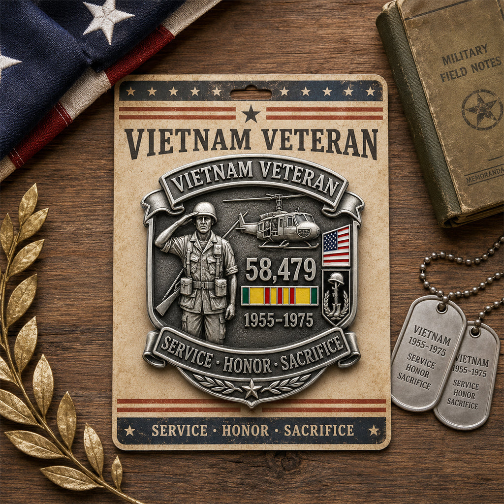 Vietnam Veteran Commemorative Pin Brooch