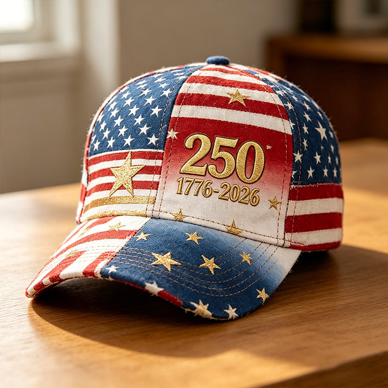 Unisex US 250th Anniversary Print Casual Baseball Cap