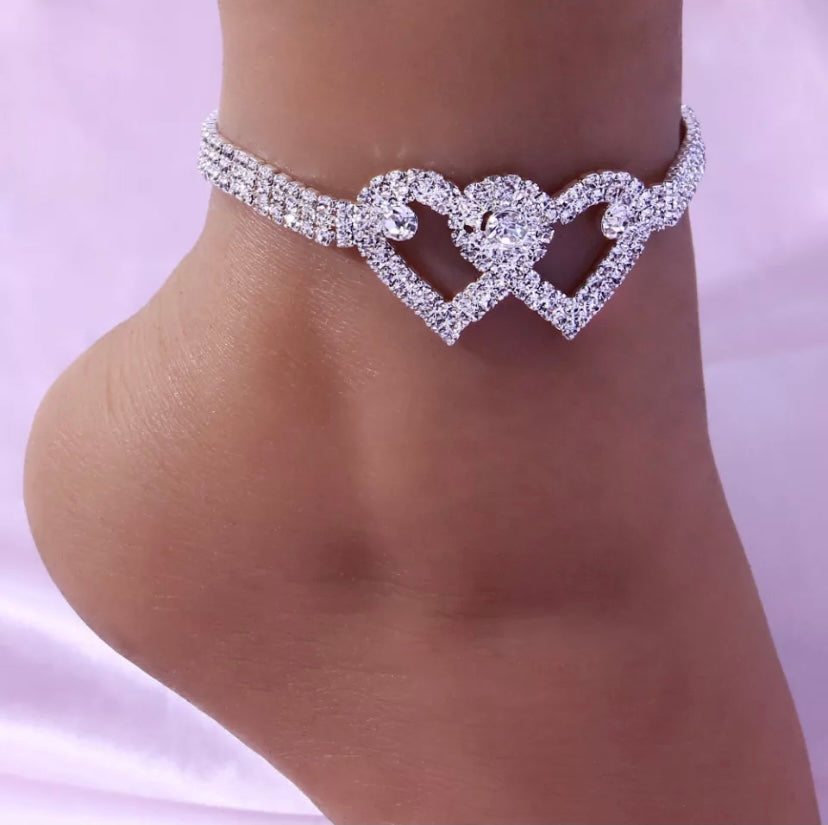 Herz X Herz Fußkette