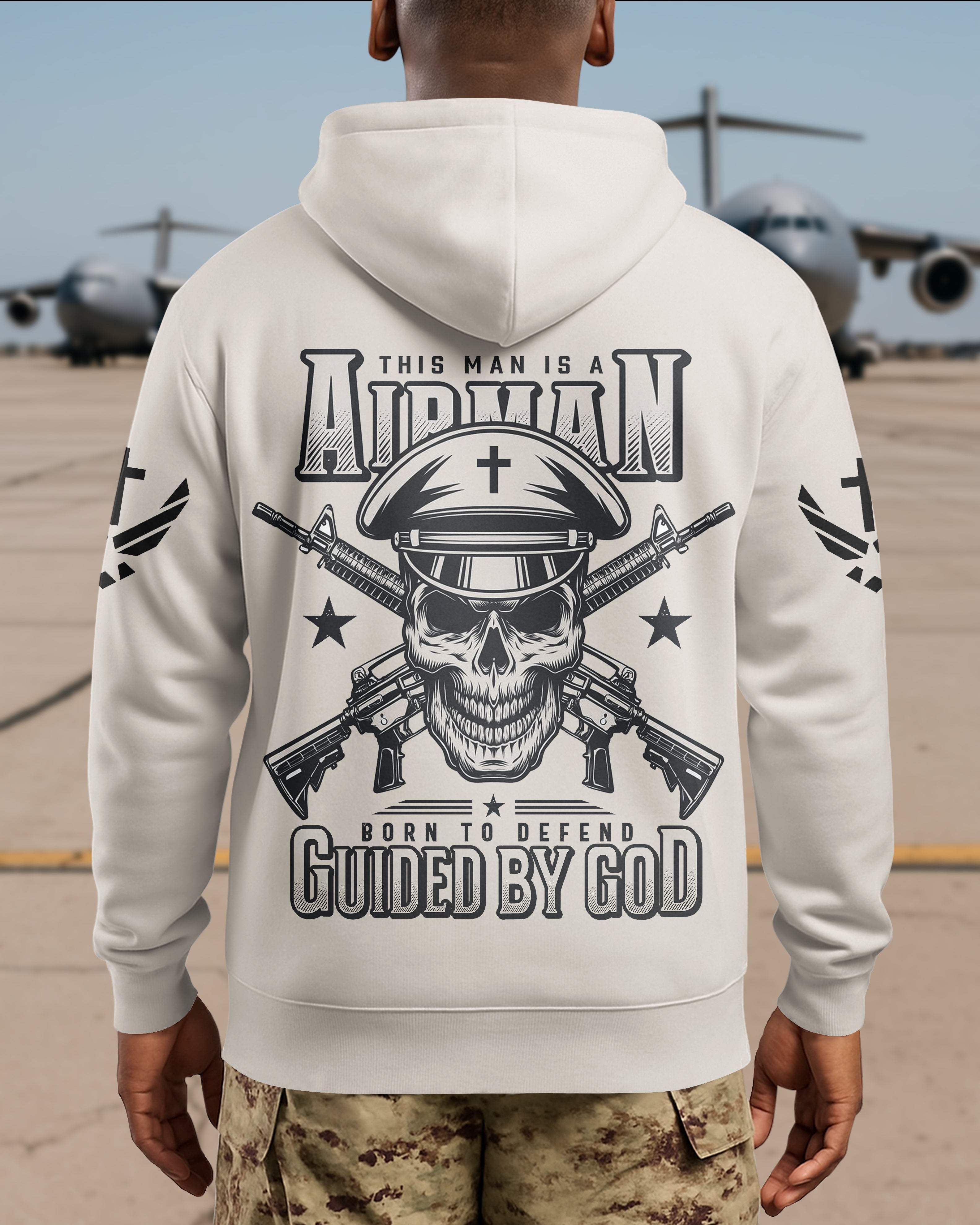 This Man Is A Airman Born To Defend Guided By God T-Shirt