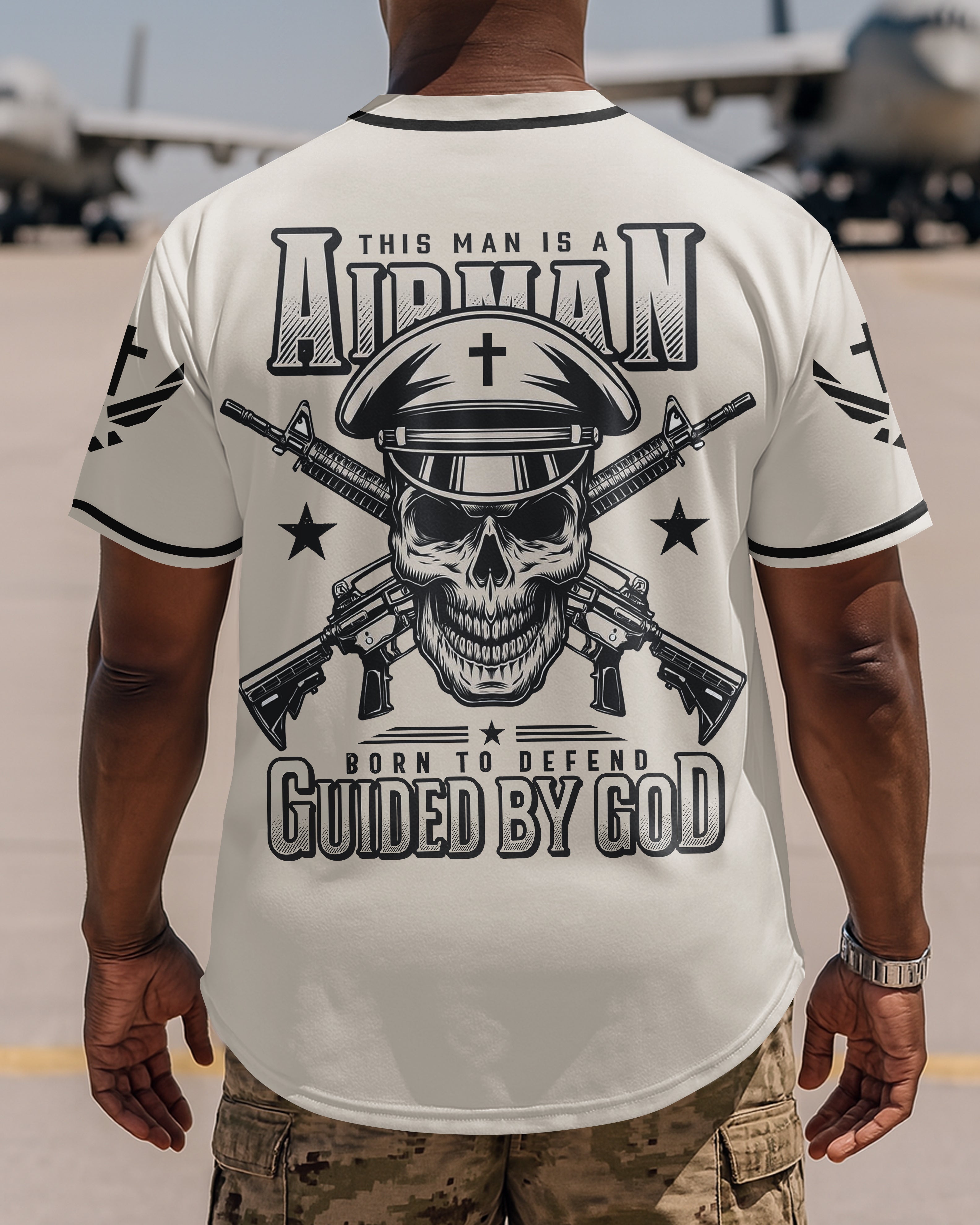 This Man Is A Airman Born To Defend Guided By God T-Shirt
