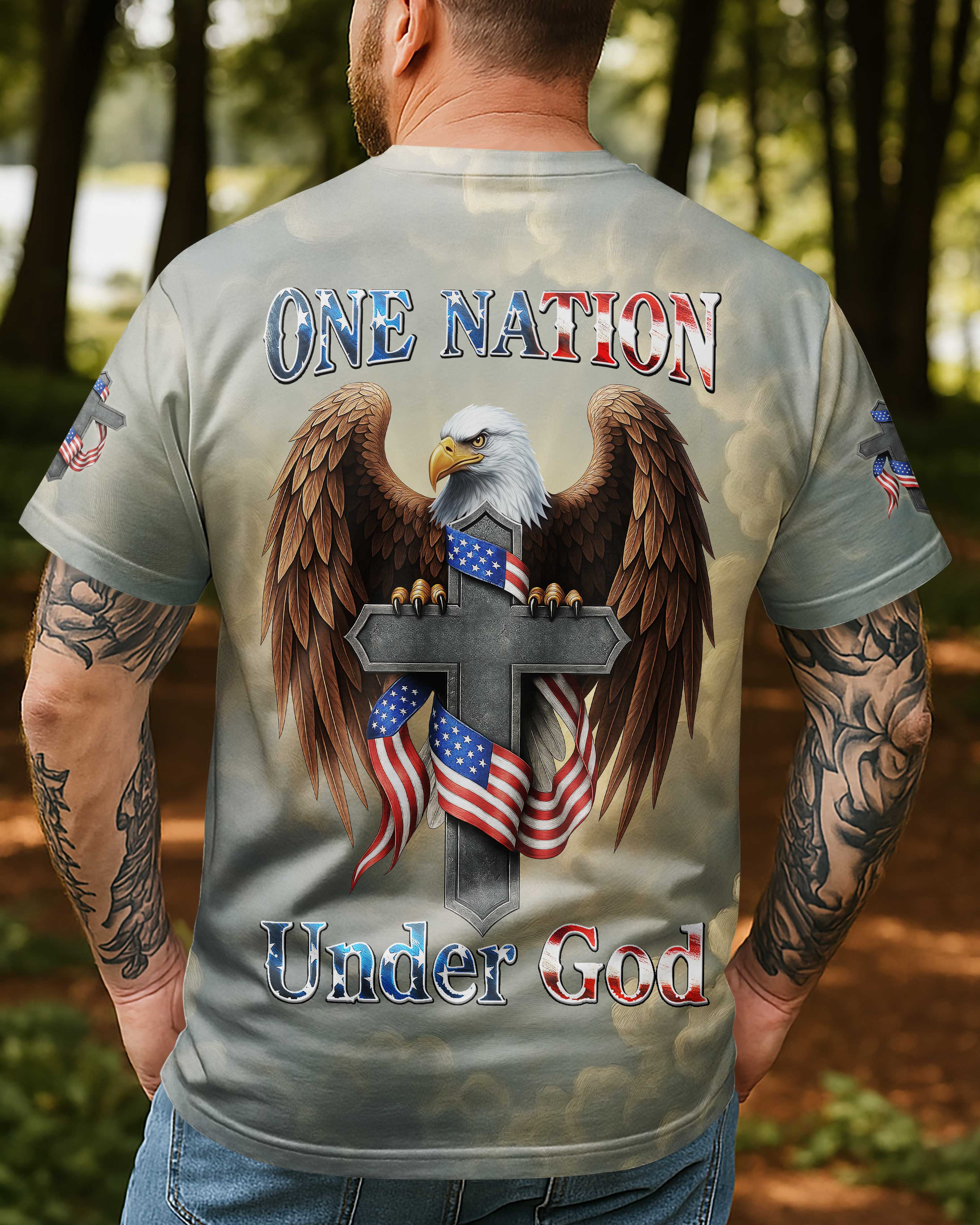 One Nation Under God All Over Print T-Shirt