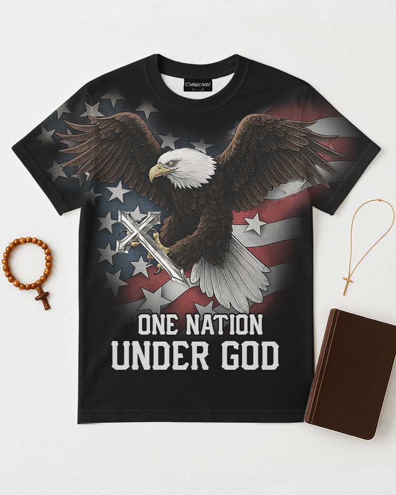 One Nation Under God All Over Print T-Shirt