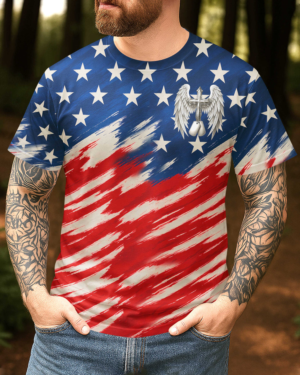 One Nation Under God All Over Print T-Shirt