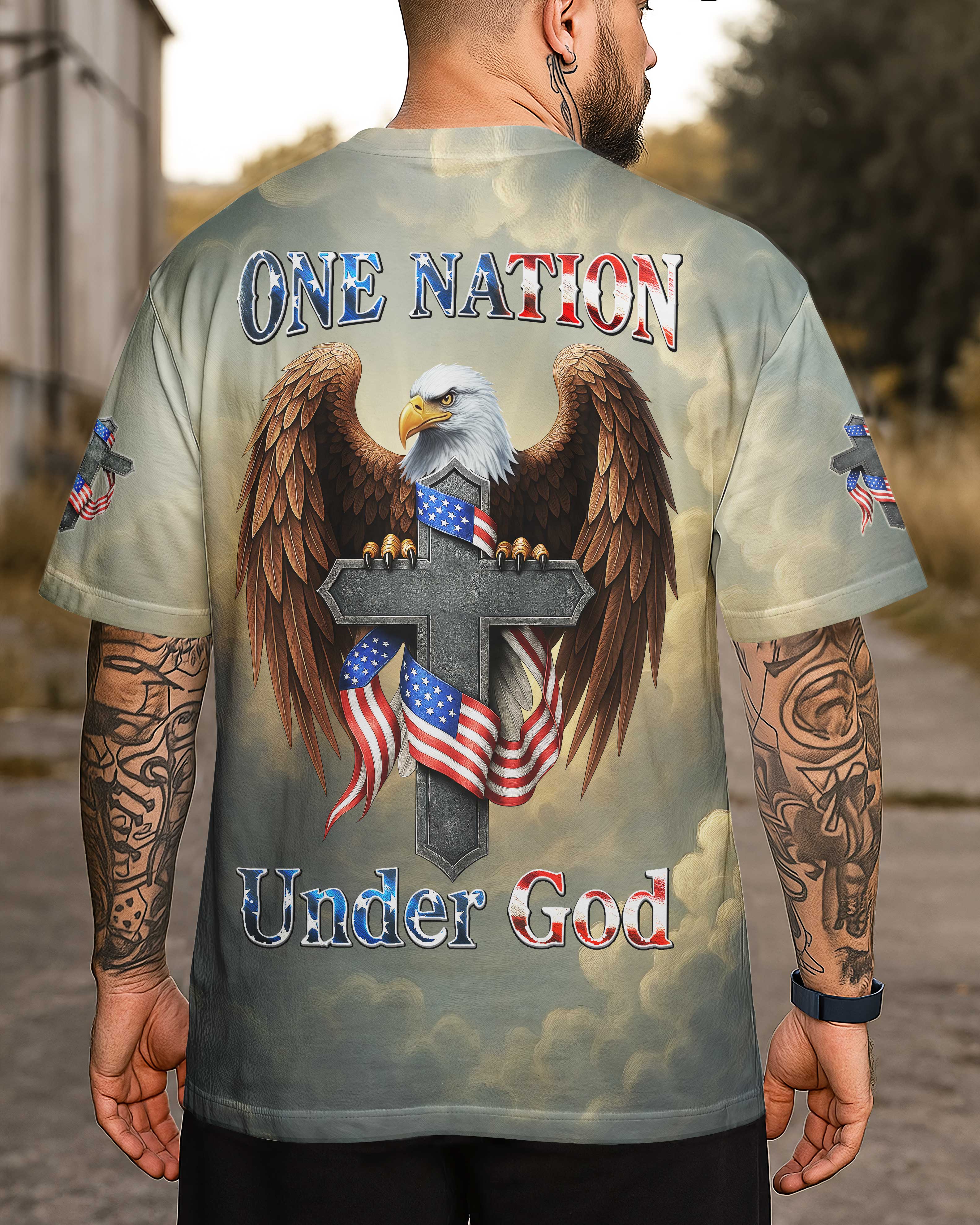 One Nation Under God All Over Print T-Shirt