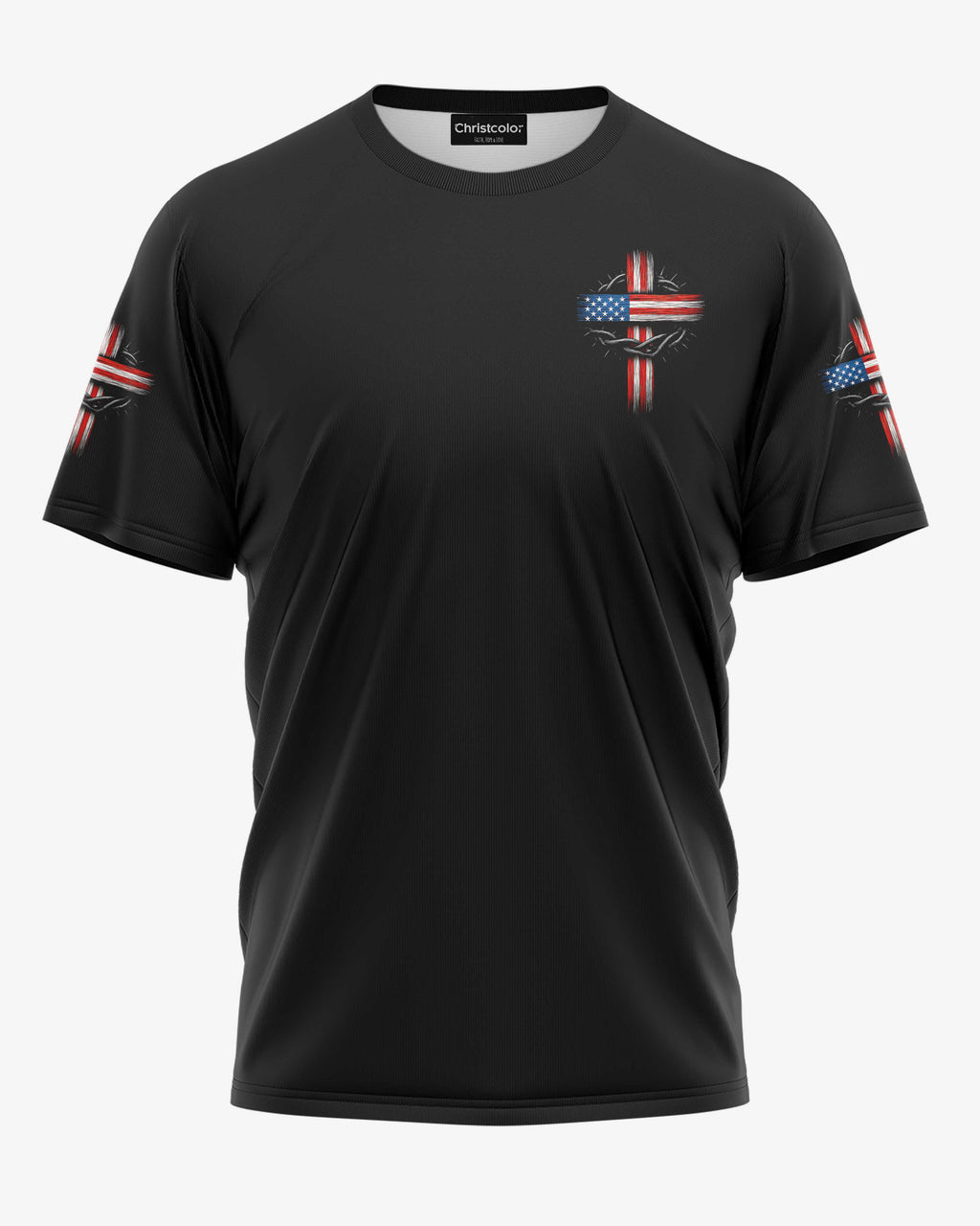 Stand For The Flag Kneel For The Cross All Over Print T-Shirt