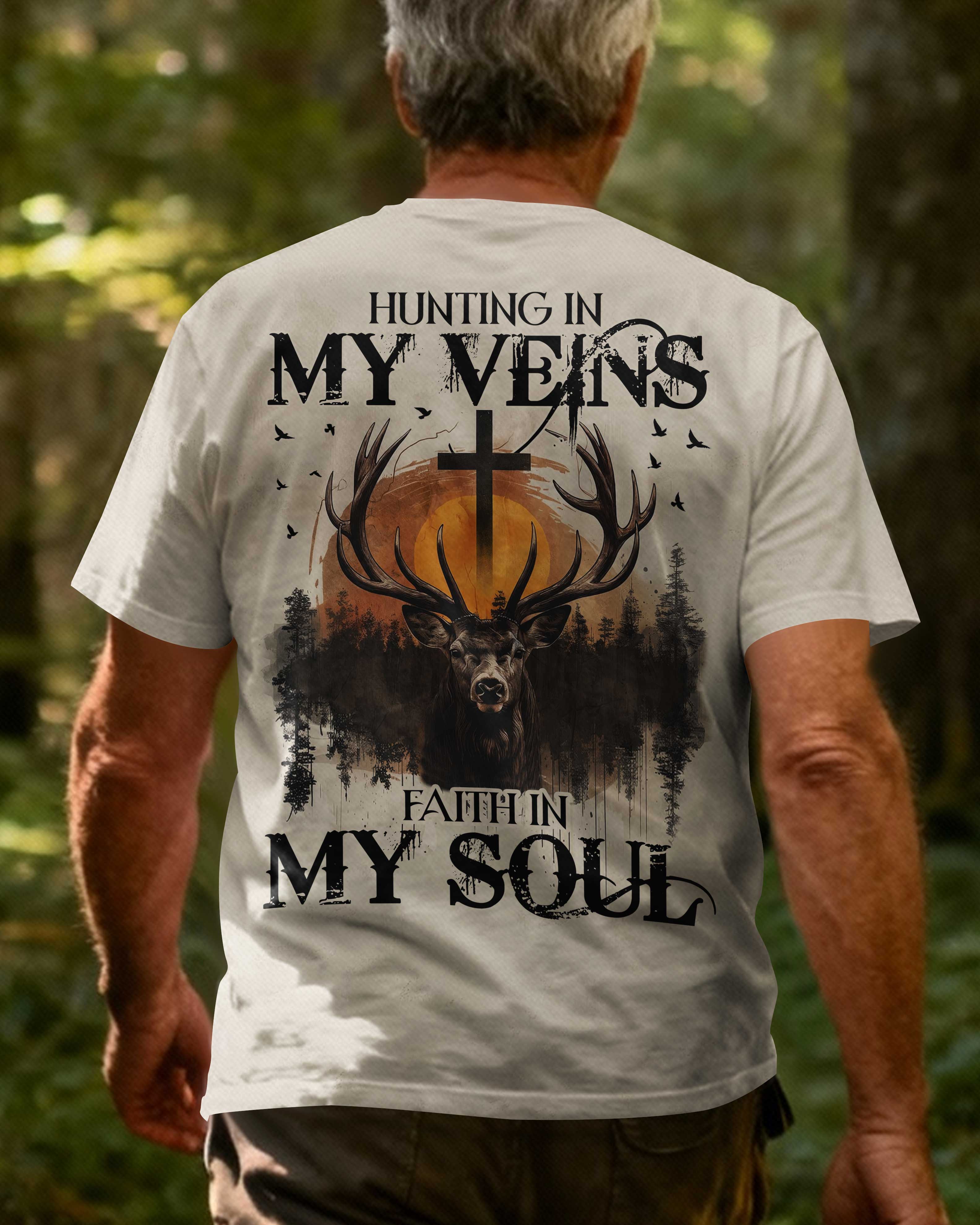 Hunting In My Veins Faith In My Soul All Over Print Custom Name T-Shirt