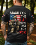 Stand For The Flag Kneel For The Cross All Over Print T-Shirt