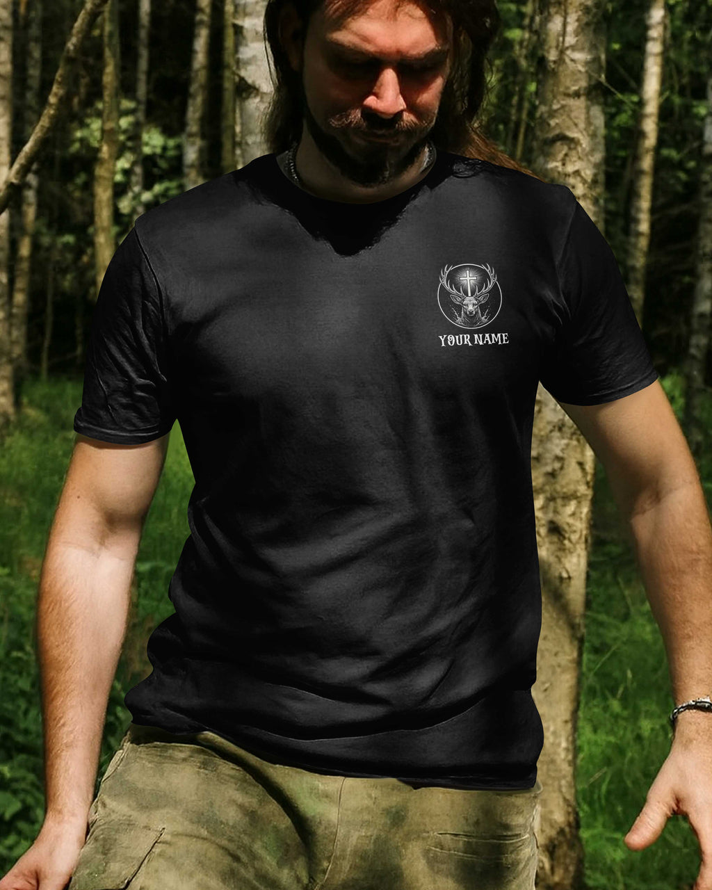Born To Hunt Saved By Grace All Over Print Custom Name T-Shirt