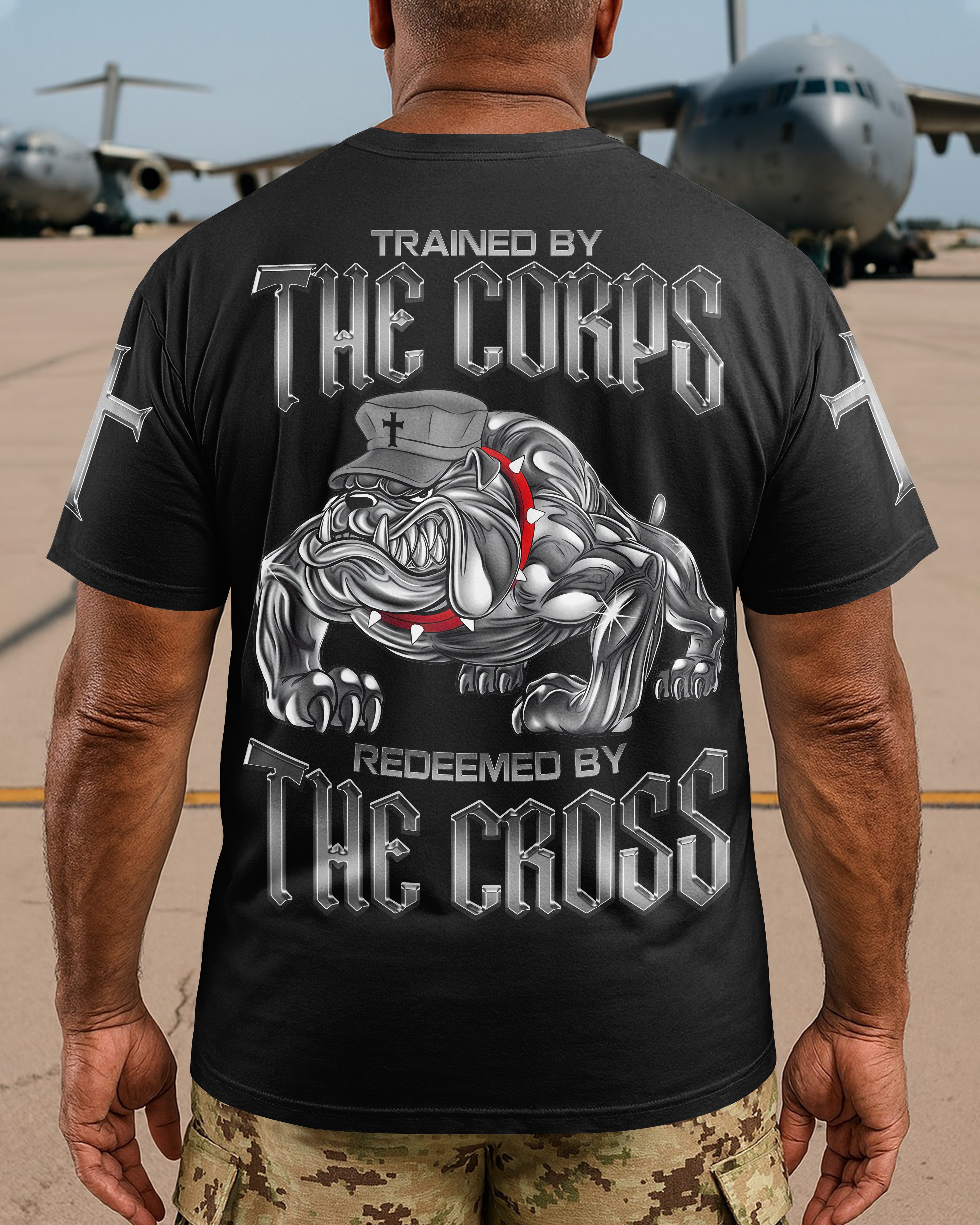 Trained By The Corps Redeemed By The Cross T-Shirt