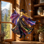 💥💃 Stevie Nicks 🤘 Handgemachter Buntglas-Sonnencatcher zum Drehen