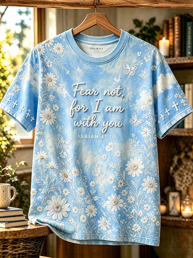 Women's Retro The Lord Is My Shepherd  Faith Print T-shirt