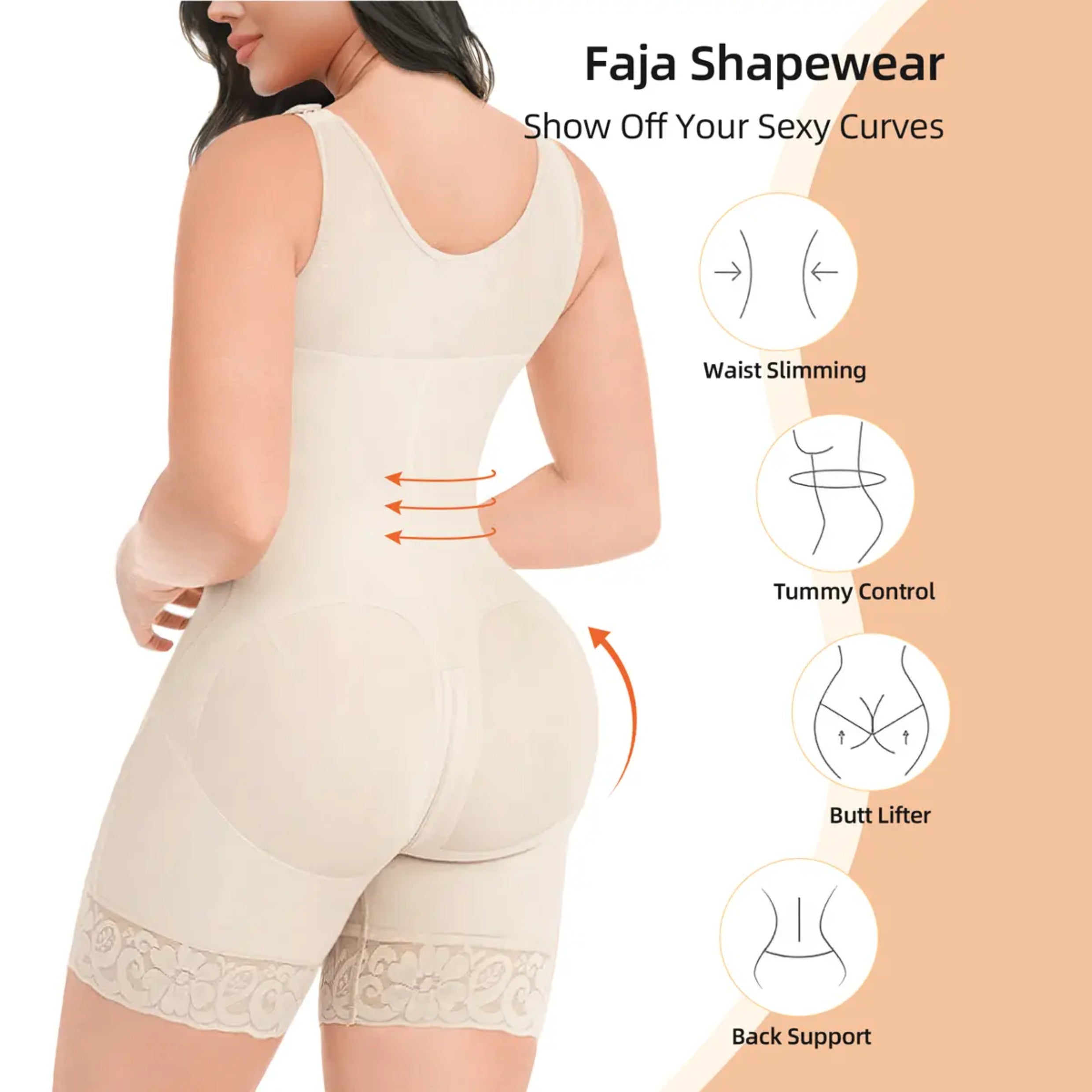Combinaison Sculptante Femme Gainante Ventre Plat et Rehausse Fesses