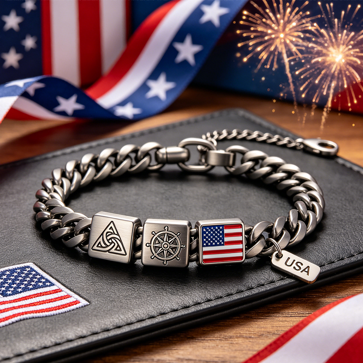 American Anniversary, Viking enthusiast. Art and Fashion Bracelet
