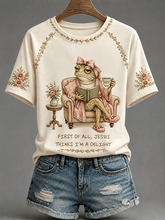 “First Of All, Jesus Thinks I'm A Delight” Comfortable T-Shirt