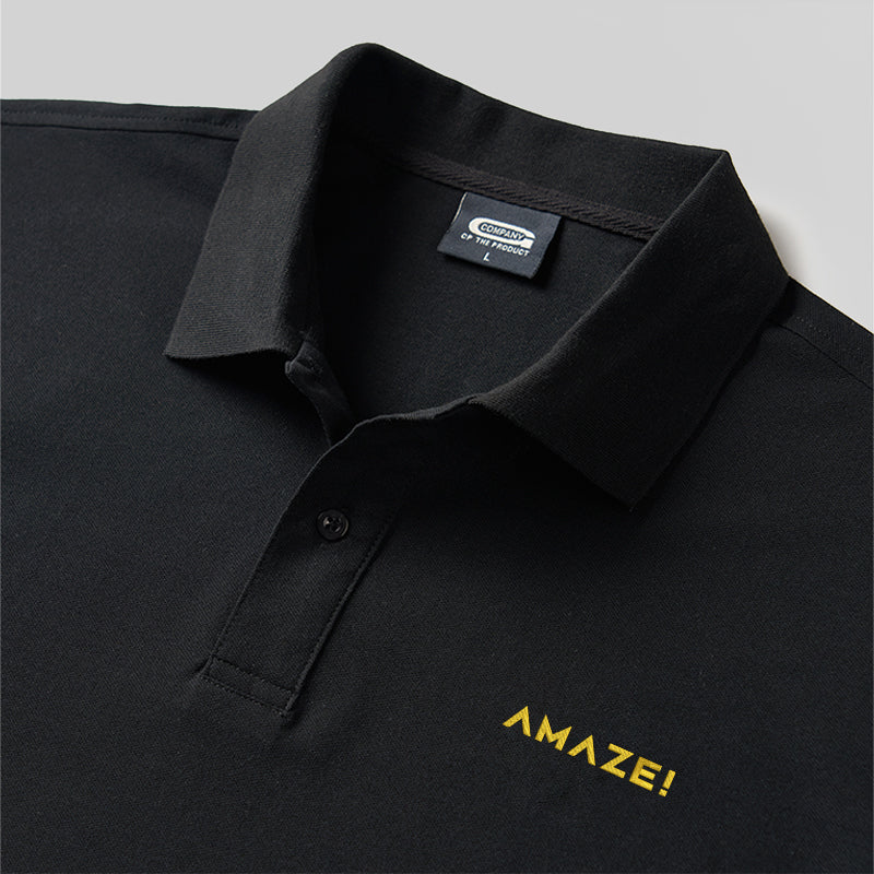 AMAZE! Geek Embroidered Polo Shirt