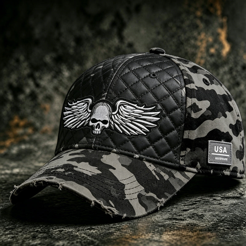Retro Totenkopf Camouflage Kunst Print Freizeit Baseballkappe