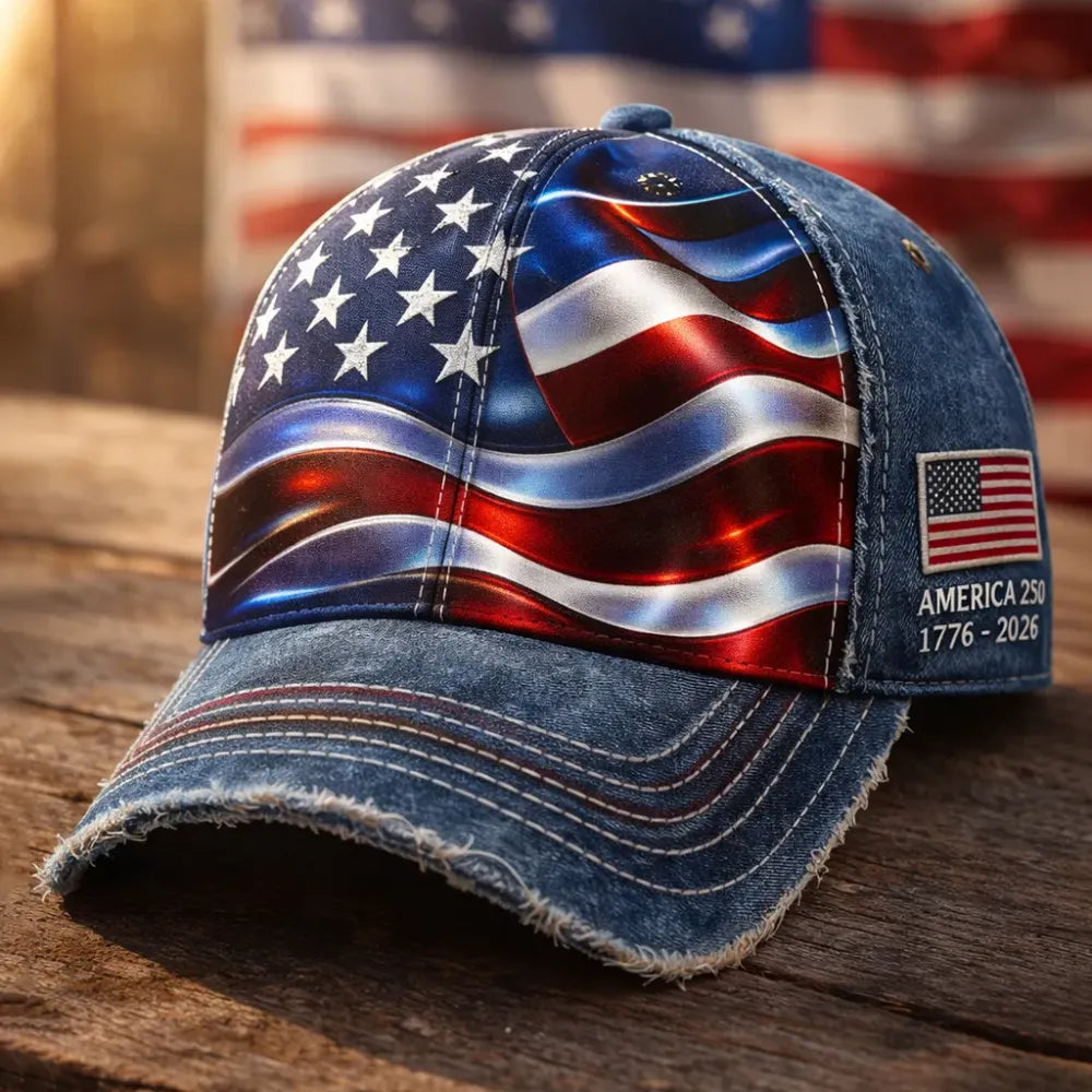 Casquette Bec de Canard Unisexe Décontractée Personnalisée Imprimée Célébration du 250e Anniversaire de la Fondation des États-Unis