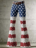 Damen Freizeithose mit Retro-Print