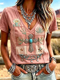 Damen Freizeit Retro Western-Stil Faith T-Shirt  