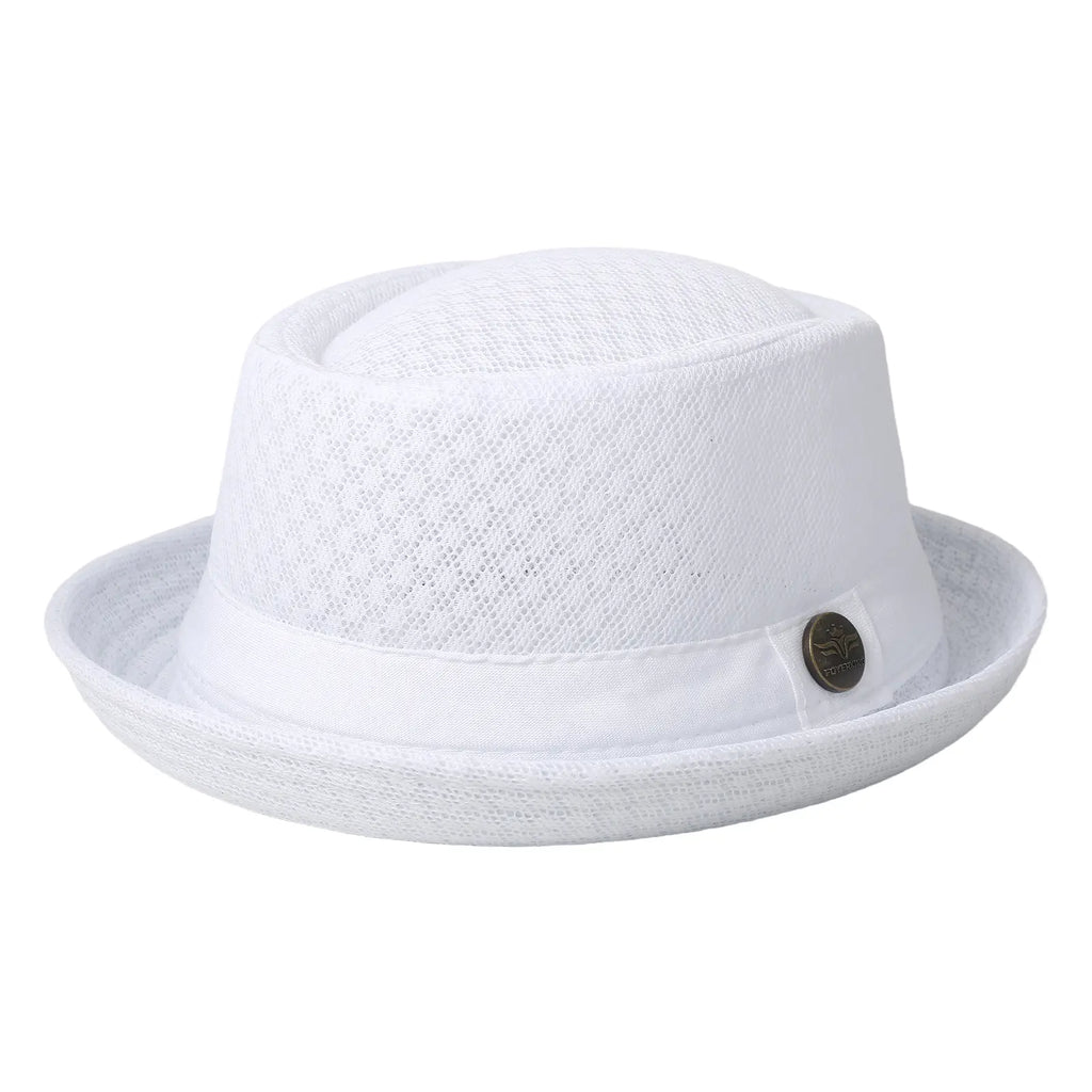 Men's Breathable Mesh Fedora Hat – Lightweight Summer Trilby