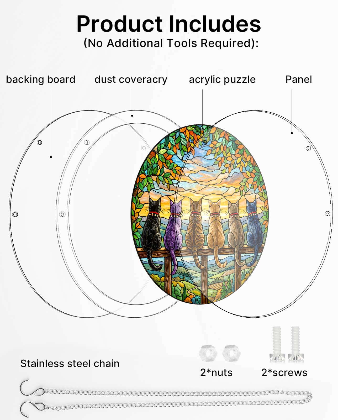 Acrylic Jigsaw Puzzle Suncatcher - Horizon Watchers