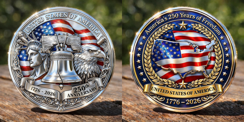 Pièce commémorative du 250e anniversaire de la liberté américaine (1776–2026)