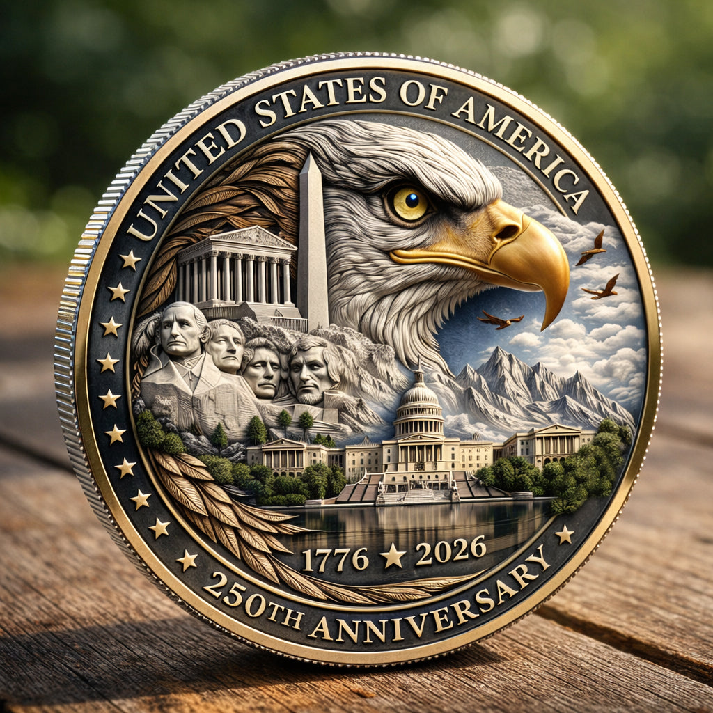 🏆Neujahr 60 % RABATT – US-Gedenkmünze zum 250. Jubiläum