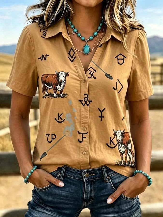 Women'S Casual Printed Top
