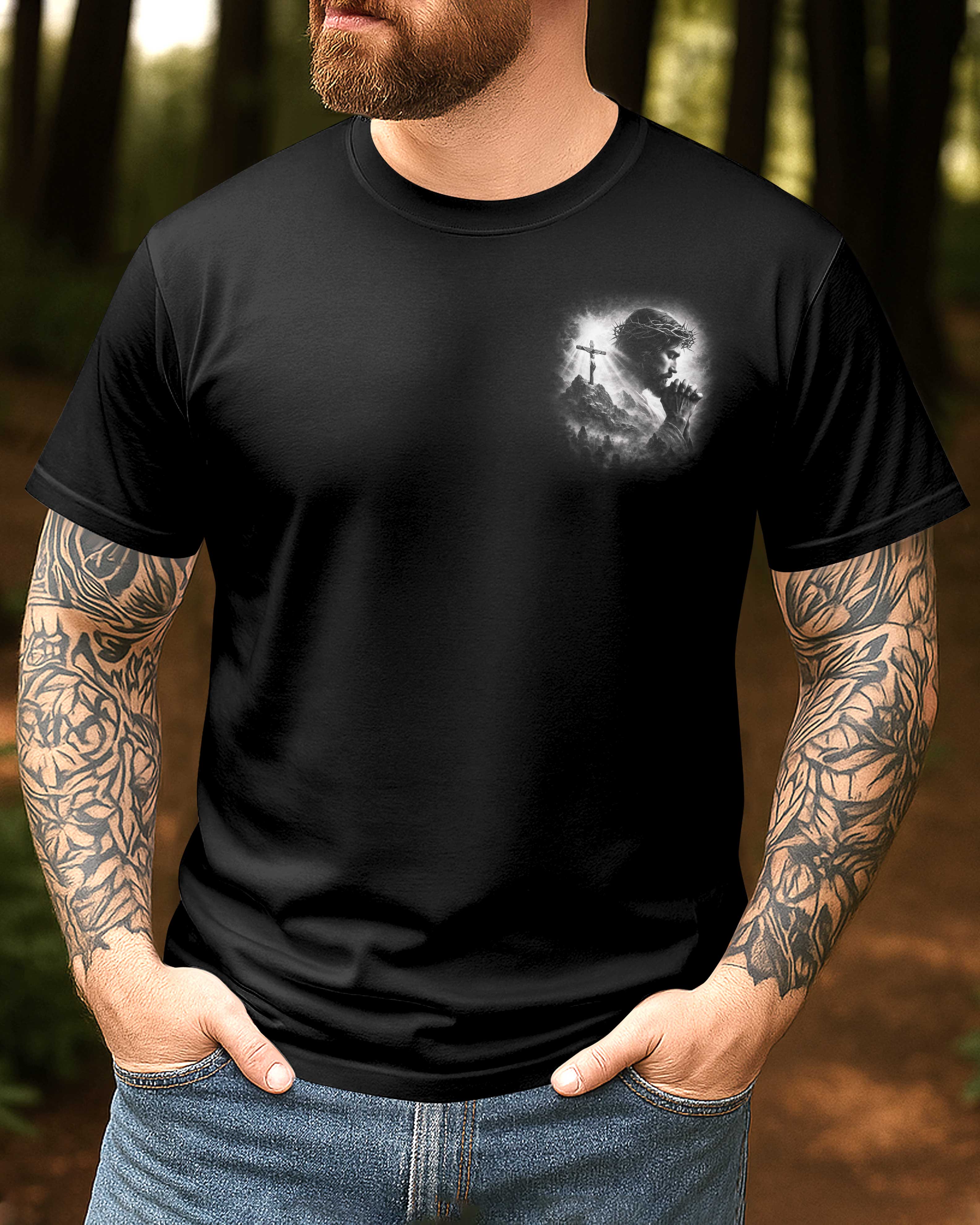 I Only Kneel For One Man And He Died On The Cross T-Shirt