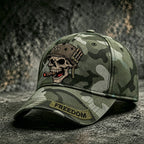 Retro Camouflage Kunst Totenkopf Aufdruck Lässige Baseballkappe