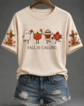 Women's Fall Casual Faith Graphic Print T-Shirt