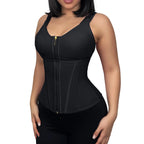 Zip Front Waist Trainer Corset with Built-in Bra