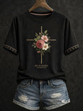 Women's Faith Print Casual T-shirt