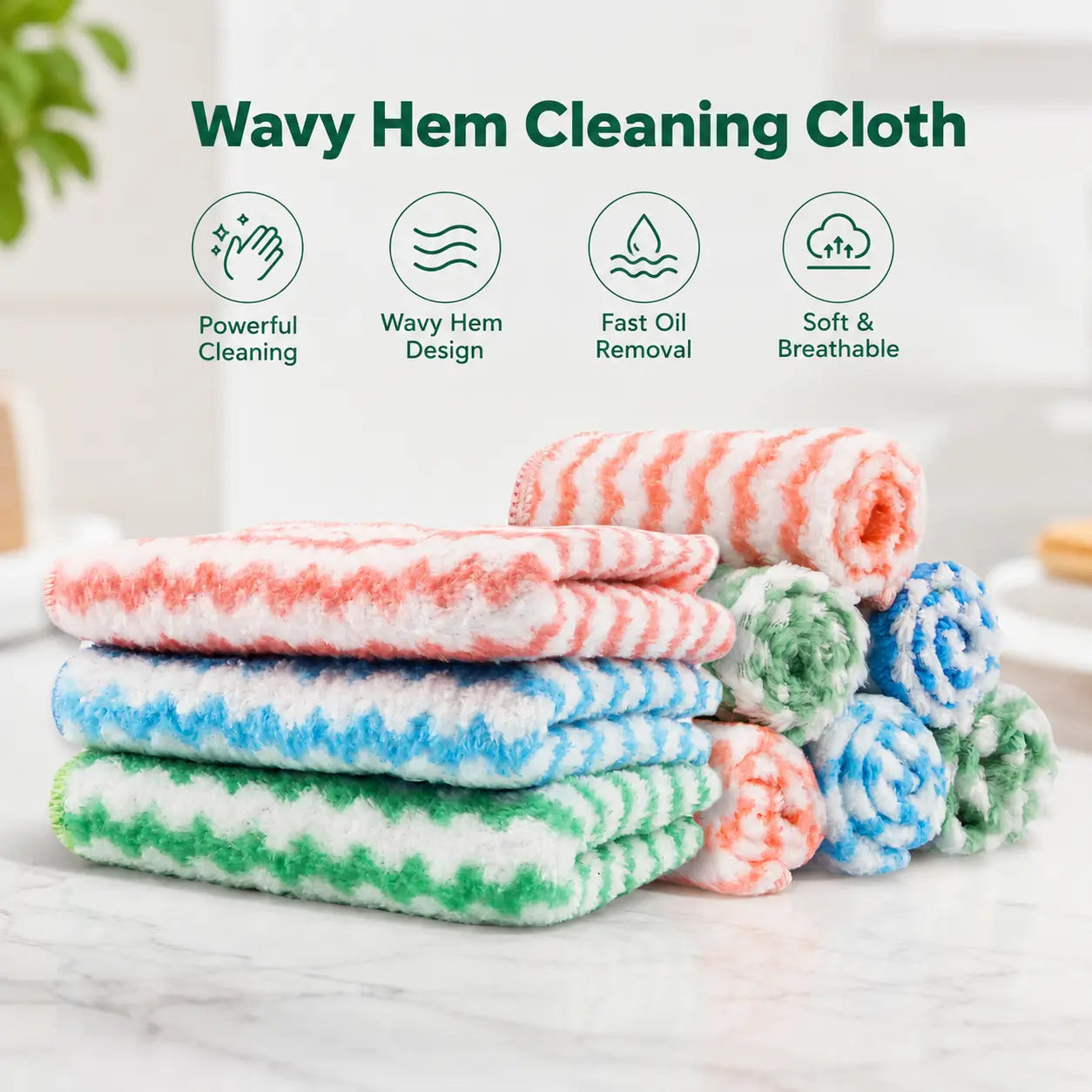 Super Soft Absorbent Microfiber Cleaning Cloths