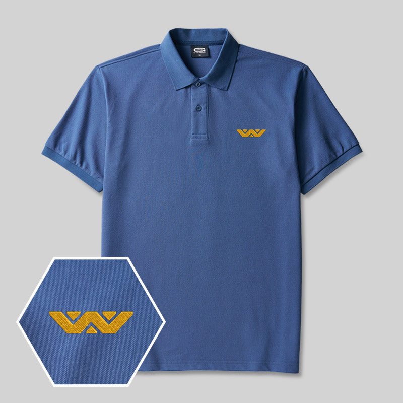 Weyland Corp Geek besticktes Poloshirt