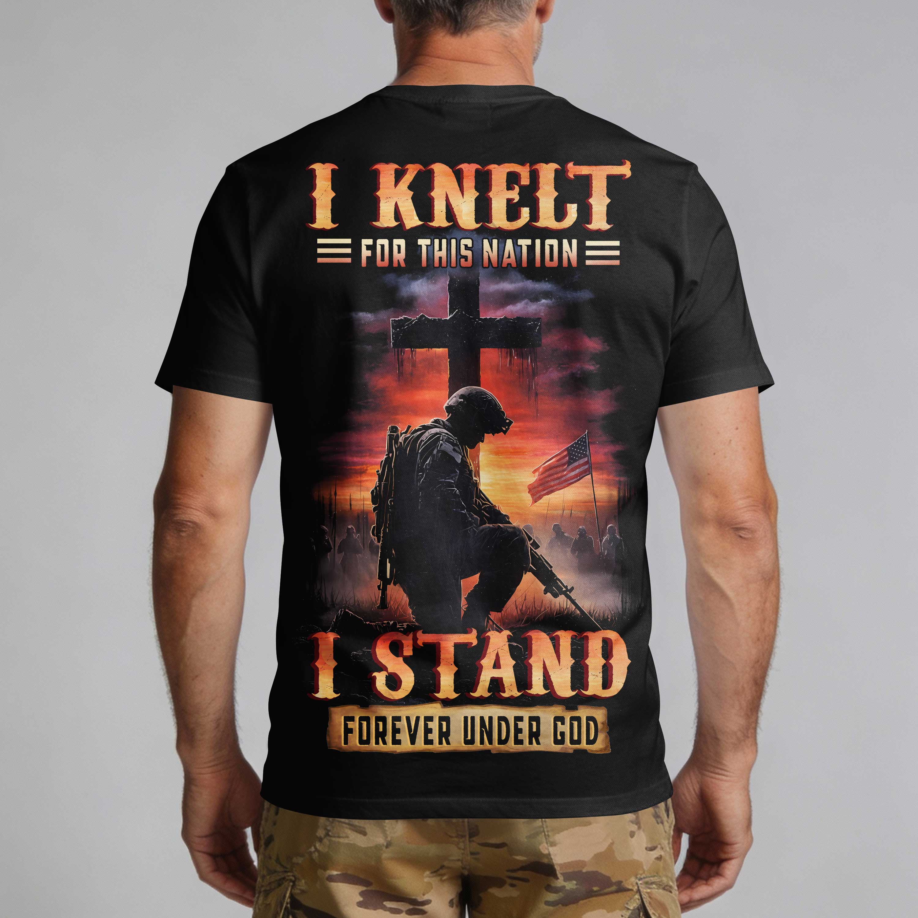 I Kneelt For This Nation I Stand Forever Under God T-Shirt