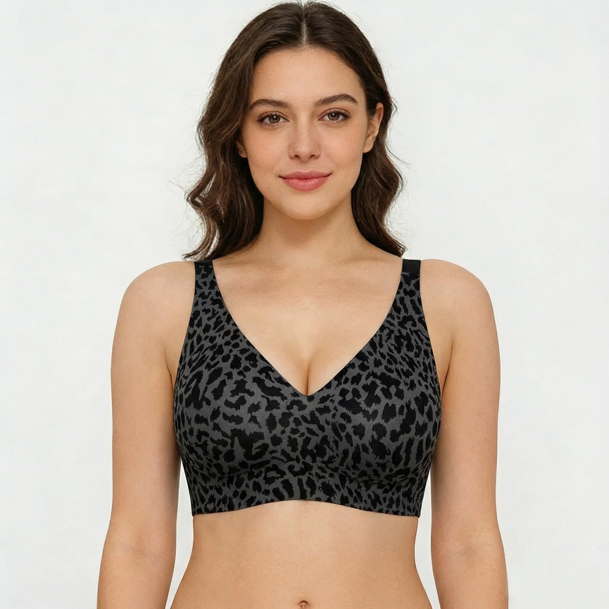 🏆LETZTER TAG – 49 % RABATT 🔥Super straffender Retro-Leopard-Print-BH | Kabellose Damen-BHs 👍Keine schlaffen Brüste mehr