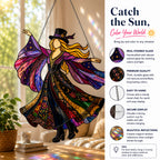 💥💃 Stevie Nicks 🤘 Handgemachter Buntglas-Sonnencatcher zum Drehen