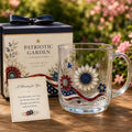 Patriotic Garden Sunflower Glass Mug Gift Set