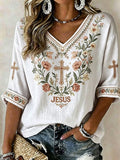 Women's Faith Floral Print Top