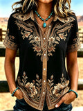 Western-Shirt für Damen mit Retro-Print