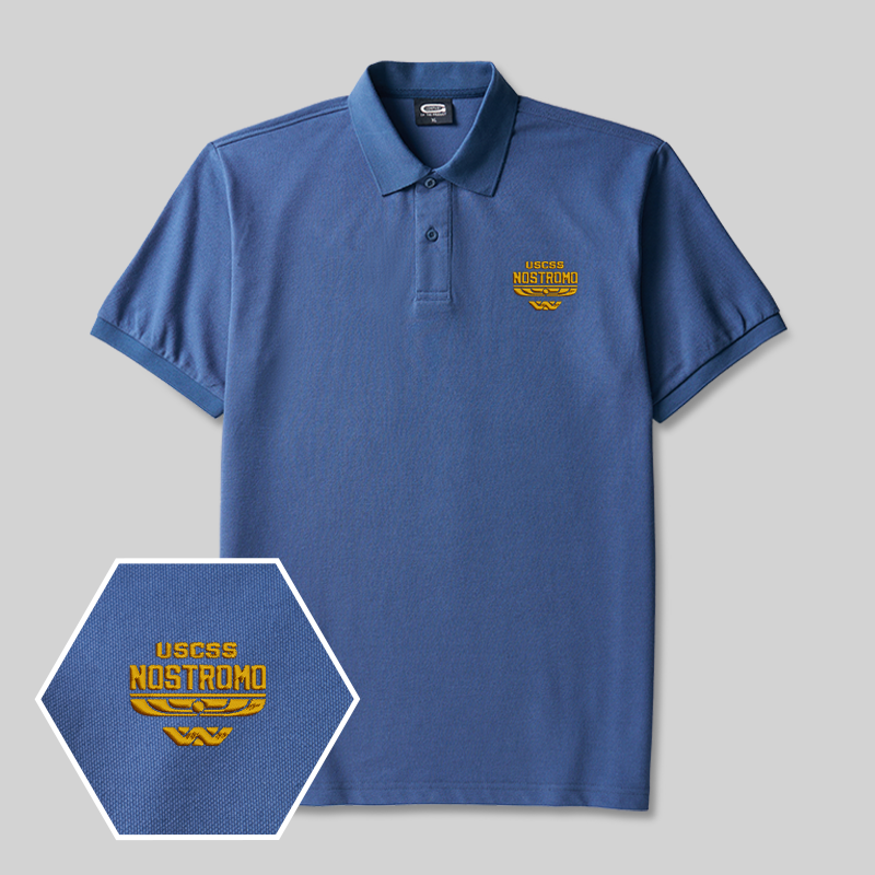 Alien Space Frachter Geek Besticktes Polohemd