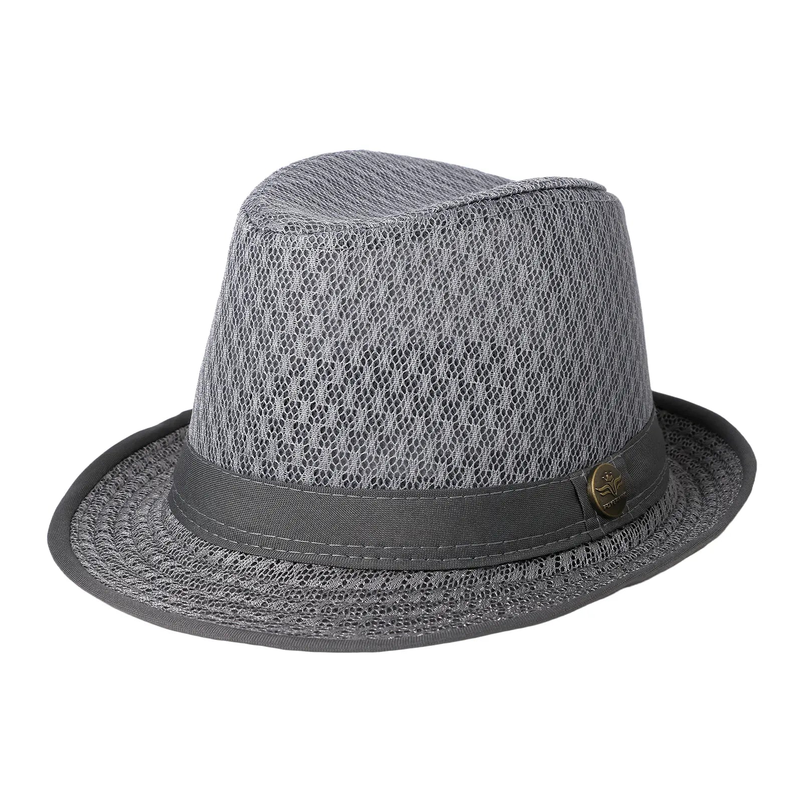 Chapeau Fedora en maille respirante pour homme – Trilby d'été léger